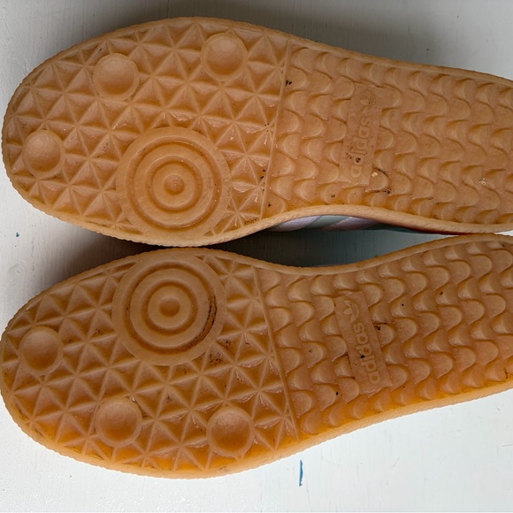 Adidas Samba Shoe- Almost Blue / Cloud White / Silver Metallic Women's US Size 8 - Picture 6 of 9